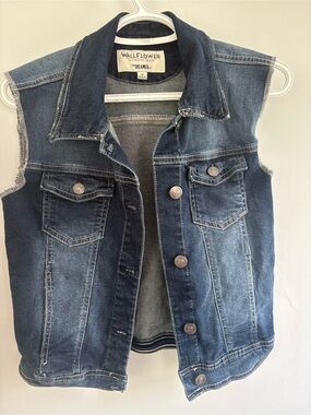 Wallflower Indigo Denim Vest - Dark Blue